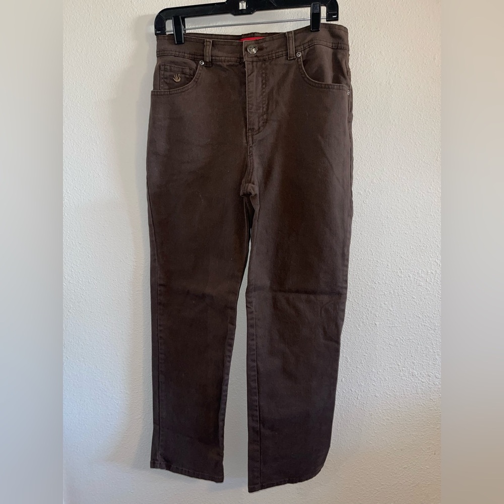 Gloria Vanderbilt Brown Straight Leg Jeans